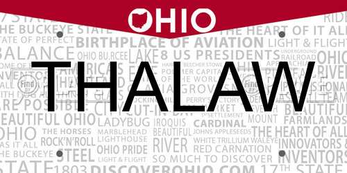 THALAW Ohio License Plate