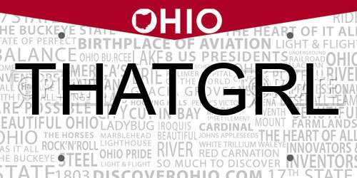 THATGRL Ohio License Plate
