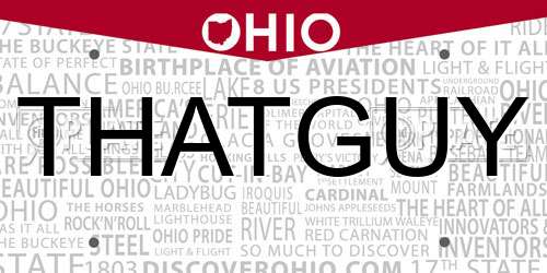 THATGUY Ohio License Plate