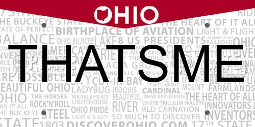 THATSME Ohio License Plate