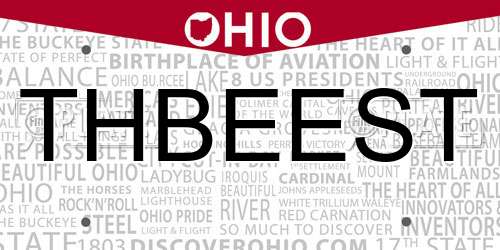 THBEEST Ohio License Plate