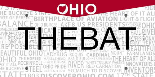 THEBAT Ohio License Plate
