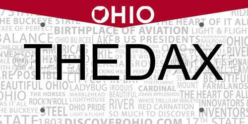 THEDAX Ohio License Plate