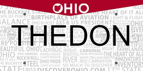 THEDON Ohio License Plate