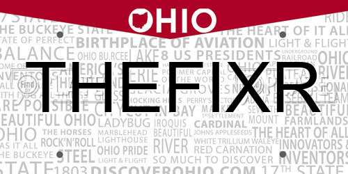 THEFIXR Ohio License Plate