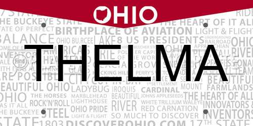 THELMA Ohio License Plate