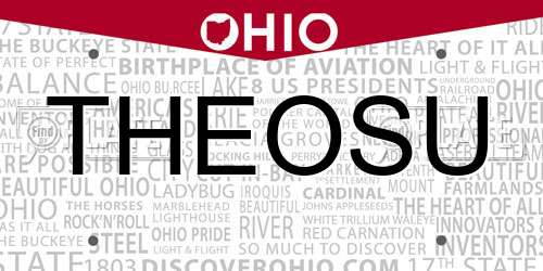THEOSU Ohio License Plate