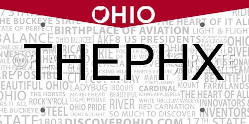 THEPHX Ohio License Plate