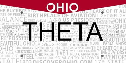 THETA Ohio License Plate