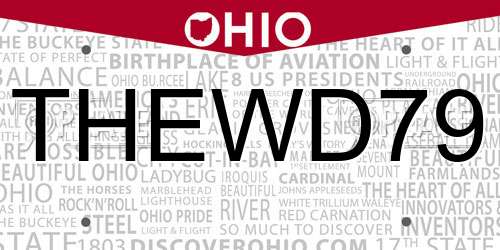 THEWD79 Ohio License Plate