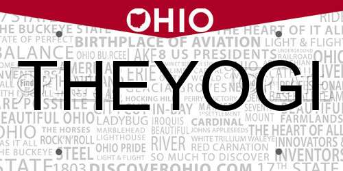 THEYOGI Ohio License Plate