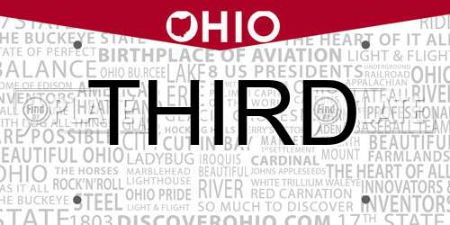 THIRD Ohio License Plate