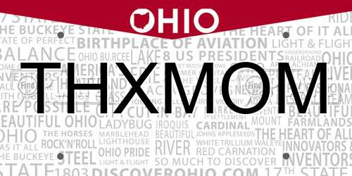 THXMOM Ohio License Plate