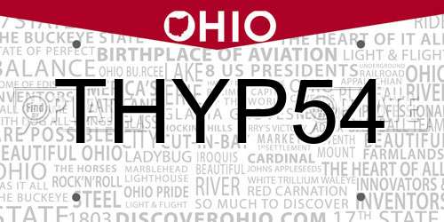 THYP54 Ohio License Plate