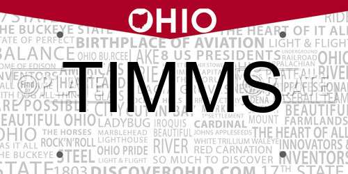 TIMMS Ohio License Plate