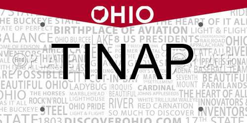TINAP Ohio License Plate