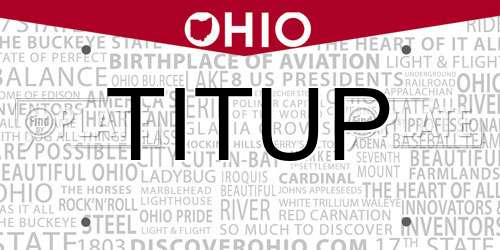 TITUP Ohio License Plate