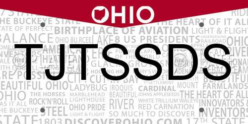 TJTSSDS Ohio License Plate