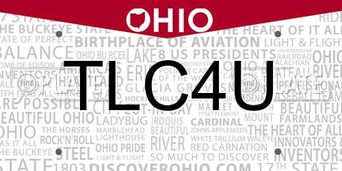 TLC4U Ohio License Plate