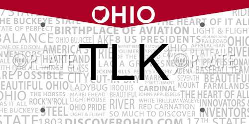 TLK Ohio License Plate