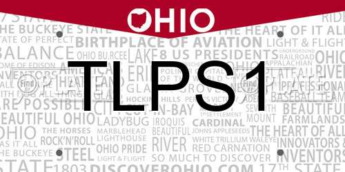 TLPS1 Ohio License Plate