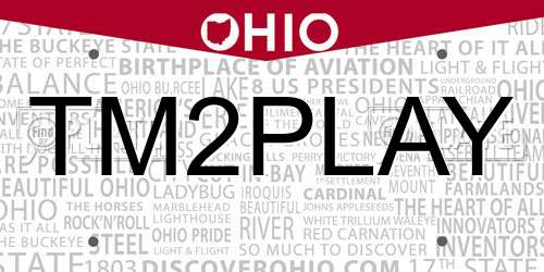 TM2PLAY Ohio License Plate