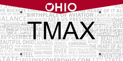 TMAX Ohio License Plate