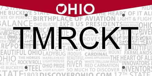 TMRCKT Ohio License Plate