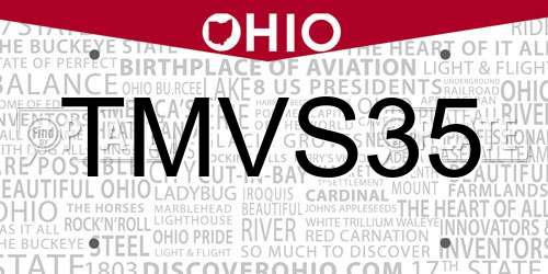 TMVS35 Ohio License Plate