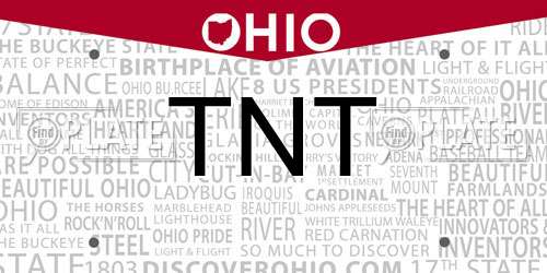 TNT Ohio License Plate