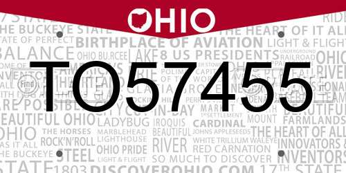 TO57455 Ohio License Plate