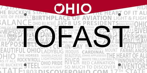 TOFAST Ohio License Plate