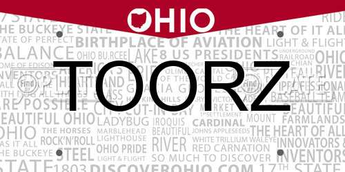 TOORZ Ohio License Plate