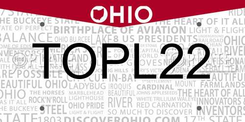 TOPL22 Ohio License Plate