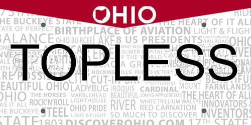 TOPLESS Ohio License Plate