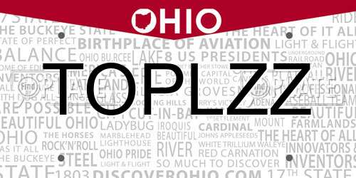 TOPLZZ Ohio License Plate