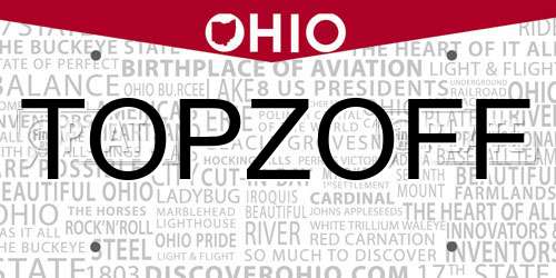 TOPZOFF Ohio License Plate