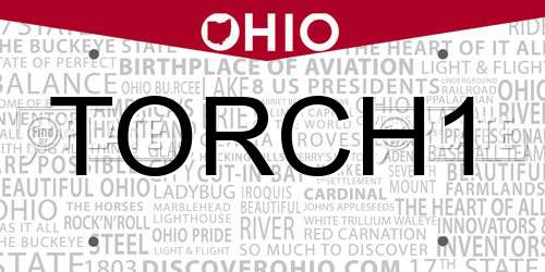 TORCH1 Ohio License Plate
