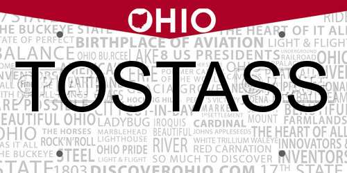 TOSTASS Ohio License Plate