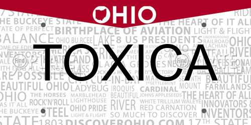 TOXICA Ohio License Plate