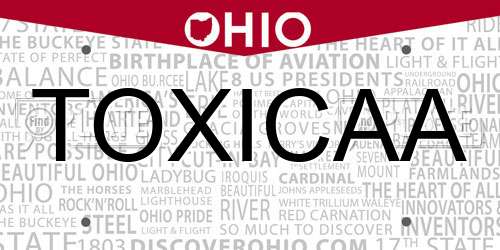TOXICAA Ohio License Plate
