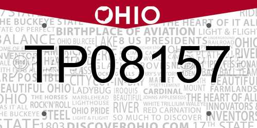 TP08157 Ohio License Plate