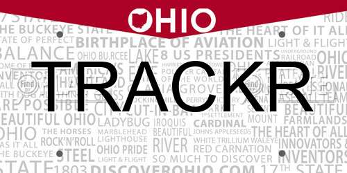 TRACKR Ohio License Plate