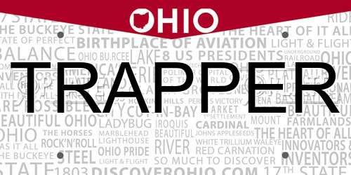TRAPPER Ohio License Plate
