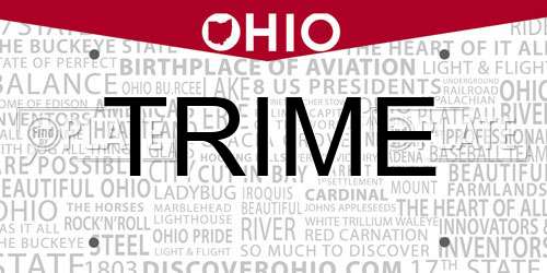 TRIME Ohio License Plate