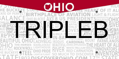 TRIPLEB Ohio License Plate