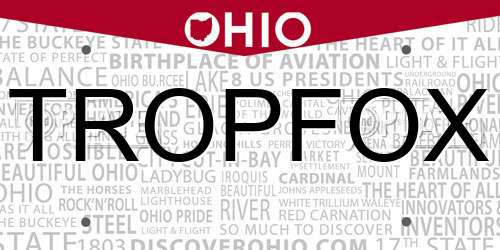 TROPFOX Ohio License Plate