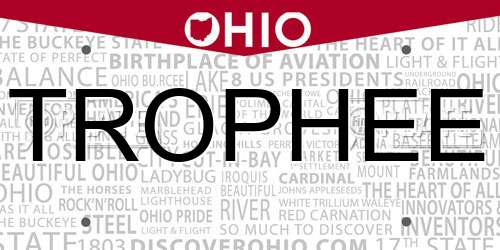 TROPHEE Ohio License Plate