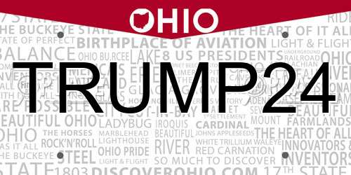 TRUMP24 Ohio License Plate