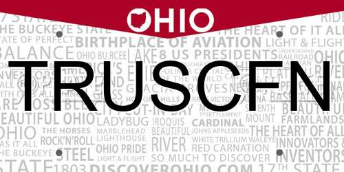 TRUSCFN Ohio License Plate